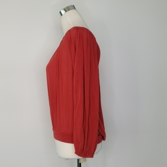 Free People Red Boho Chic Blouse Festival Small - Picture 2 of 8